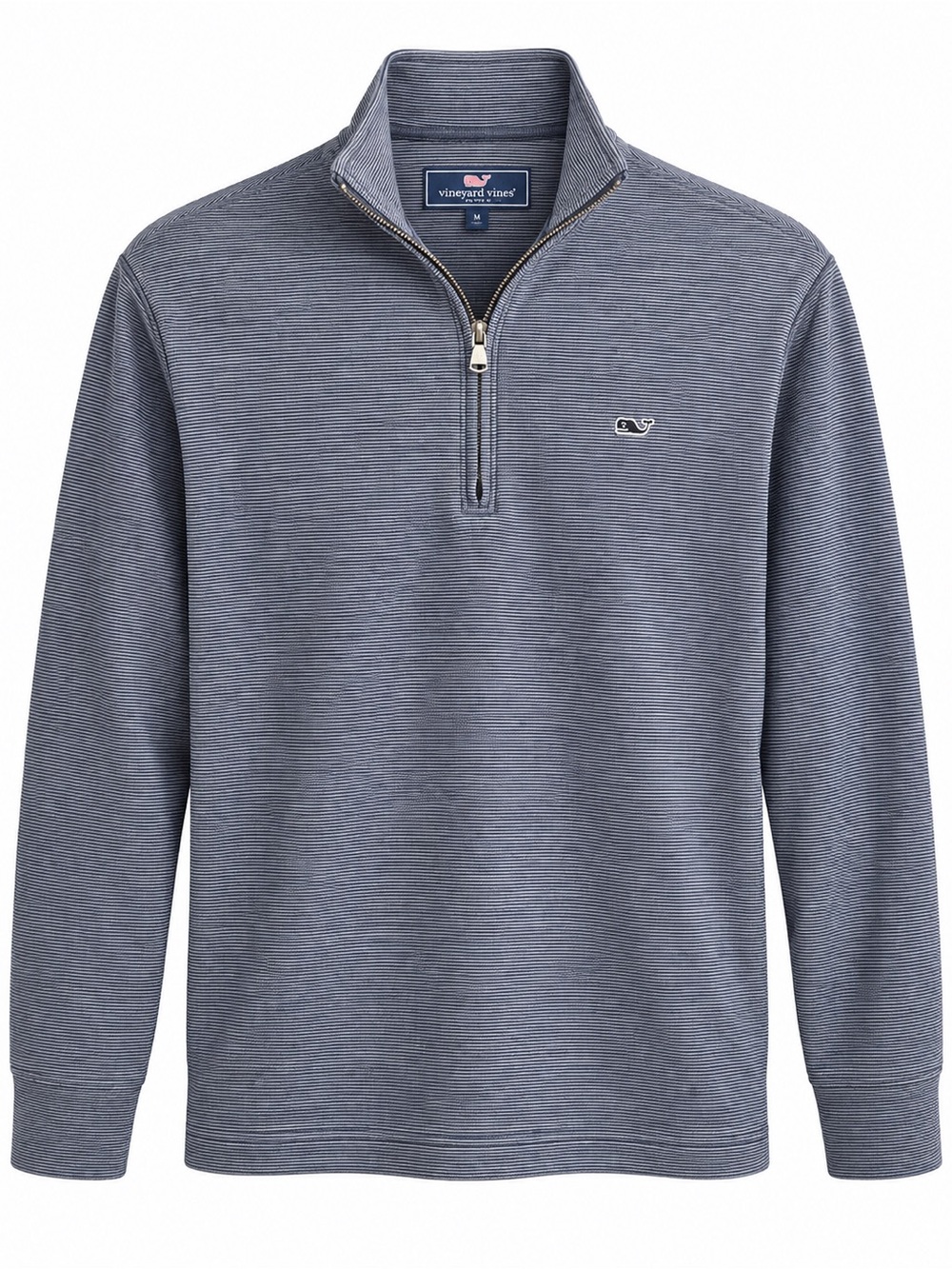 Vineyard Vines Men's Heathered Navy Quarter-Zip Pullover